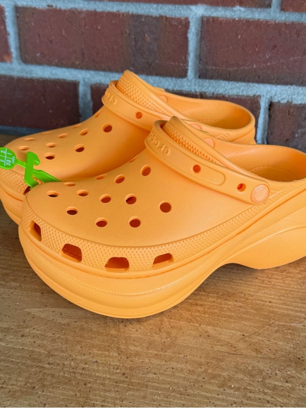 CROCS Bright Orange Classic Platform Clog